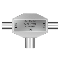 Antennen-Verteiler 2 Fach - Antennenverteiler - TV-Splitter 2-Wege T-Adapter Metallgehäuse