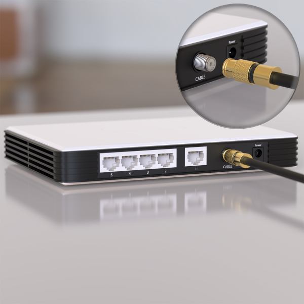 5 x F-Stecker für Sat Koaxkabel 8,2 mm vernickelt bis 130 dB Kabel TOP Q HDTV 