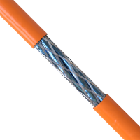 CAT7 Netzwerkkabel Verlegekabel Kupfer Spule Halogenfrei 100m Abisolierer orange