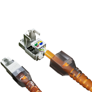 Cat6a Netzwerkstecker RJ45 Stecker Werkzeuglos 10 Gigabit Ethernet 3x