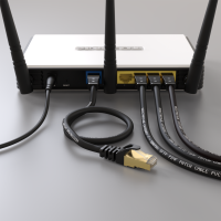 Patchkabel CAT7 Gigabit LAN DSL Netzwerk Ethernet Kabel Netzwerkkabel 0,5 m