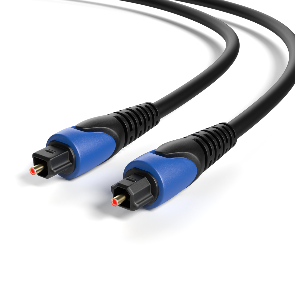 SPDIF/LWL Audiokabel PremiumX 10m Gold Line Optisches Toslink Schwarz Digital Audio Hi-Fi Kabel 