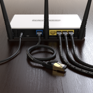 CAT 8 Patchkabel S/FTP Netzwerkkabel LAN DSL Ethernet Netzwerk Internet Kabel 0,5m