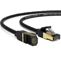 CAT 8 Patchkabel S/FTP Netzwerkkabel LAN DSL Ethernet Netzwerk Internet Kabel 0,5m