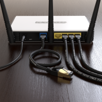 CAT 8 Patchkabel S/FTP Netzwerkkabel LAN DSL Ethernet Netzwerk Internet Kabel 2m