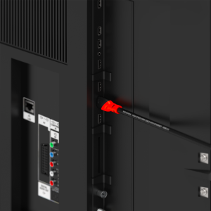 RedStar24 HDMI 2.0 Kabel - 4K Ultra HD, Dolby Atmos, DTS:X, vergoldete Anschlüsse, schwarz rot, 0,5m Länge